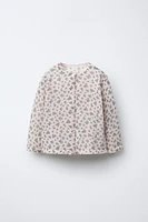 GILET EN MAILLE FINE À IMPRIMÉ FLEURI