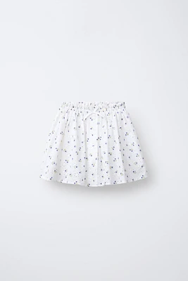 FLORAL EMBROIDERED SKORT