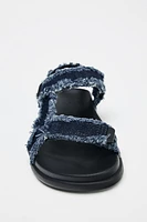 SANDALES PLATEFORMES EN DENIM