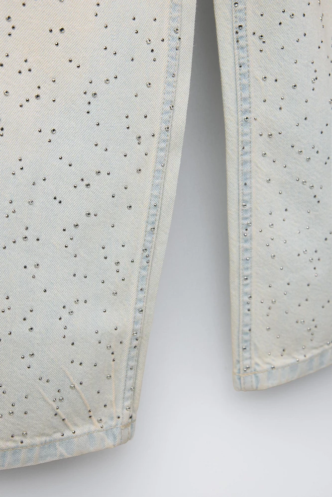 WIDE LEG JEANS WITH SPARKLE