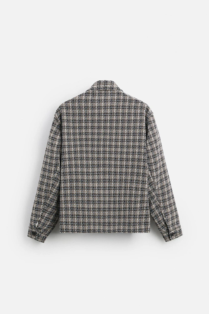 STRUCTURED CHECKERED OVERSHIRT