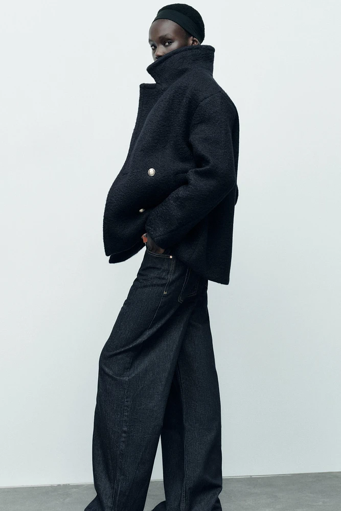 MANTEAU MI-LONG BOUCLÉ