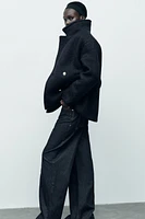 MANTEAU MI-LONG BOUCLÉ