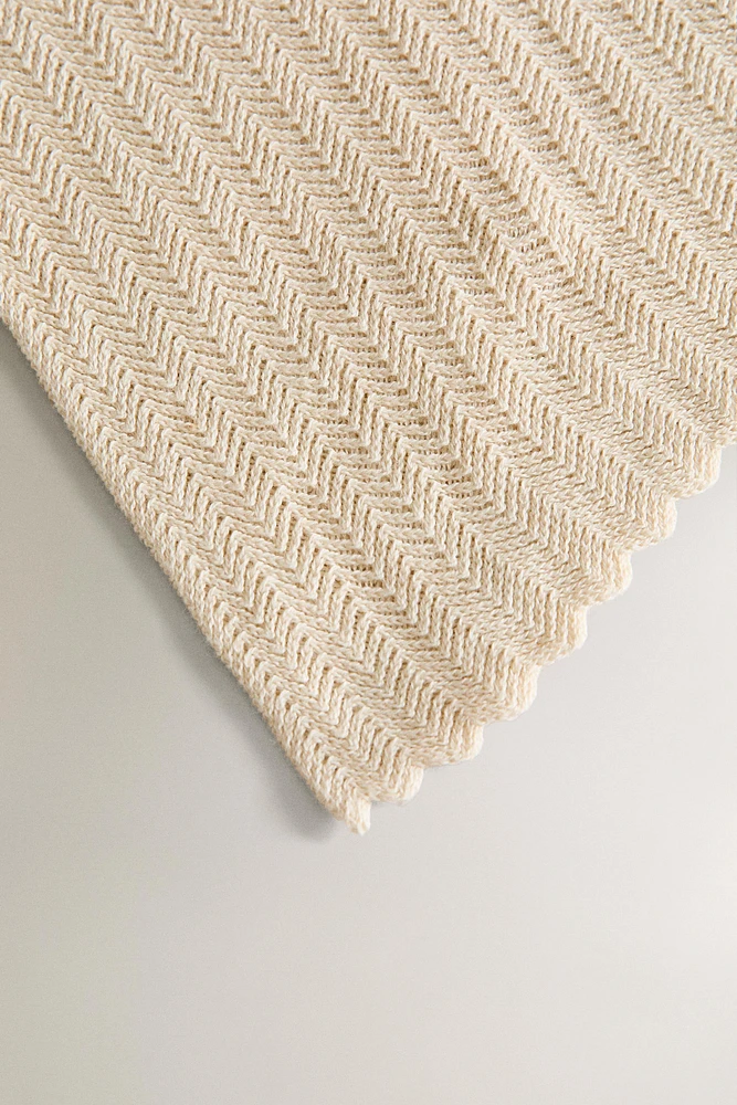 CHILDREN’S ZIG ZAG KNIT BLANKET