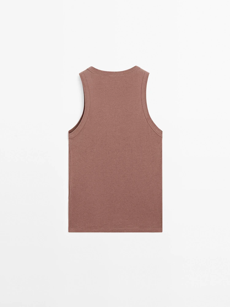 100% cotton halter top