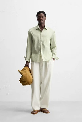 CHEMISE RAYURES TEXTURÉES