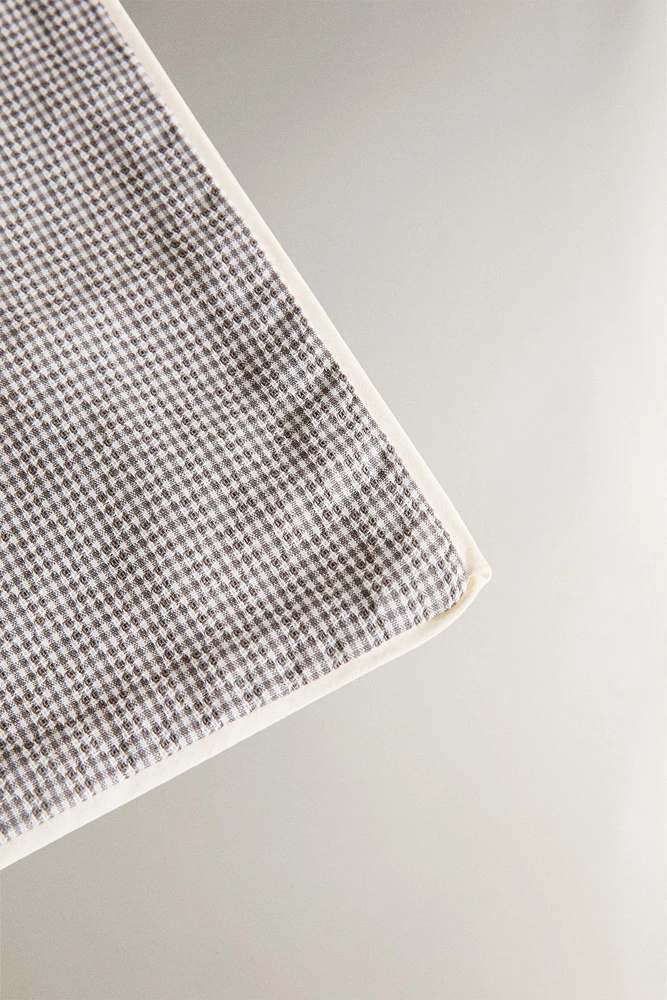 ENSEMBLE LINGE DE LIT MINI-LIT BÉBÉ CARREAUX