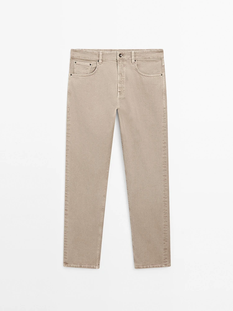 Faux jean relaxed fit