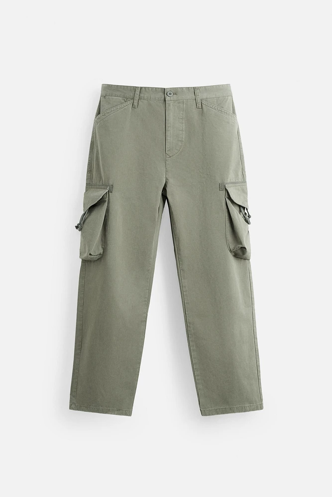 PANTALON CARGO DÉLAVÉ