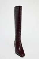 BOTTES À TALONS FINS AVEC RELIEF