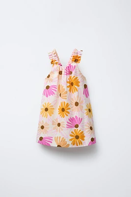 FLORAL LINEN DRESS