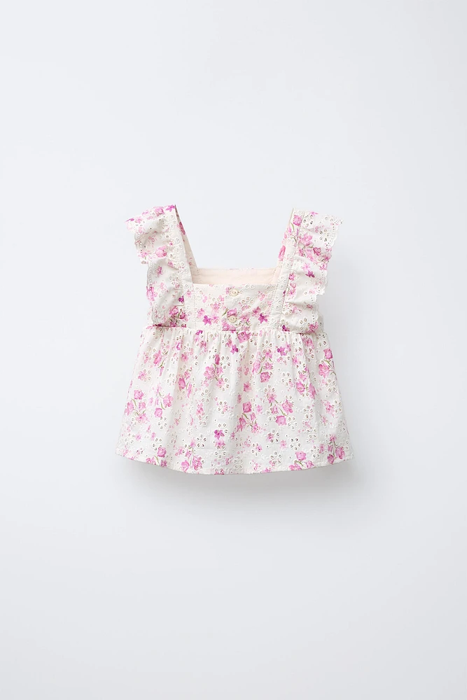 FLORAL PRINT SHIFFLY TOP