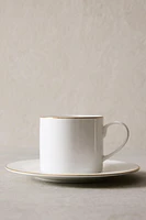 TASSE À THÉ AVEC SOUCOUPE PORCELAINE BONE CHINA BORD
