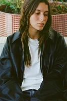 BLOUSON AVIATEUR EN MATIÈRE SYNTHÉTIQUE