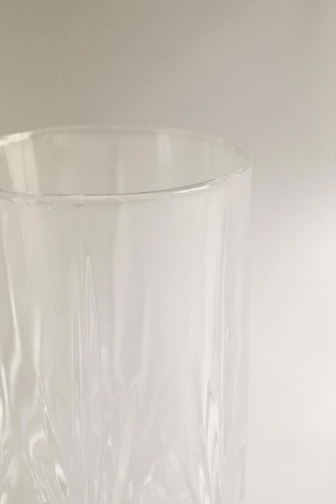 TALL TUMBLER WITH RAISED DESIGN