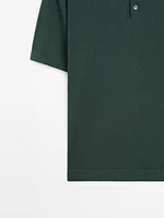 Polo en maille de coton à manches courtes