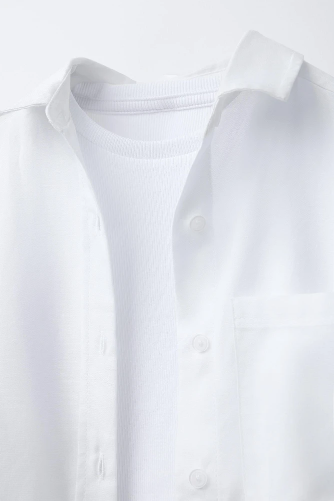 PACK CHEMISE OXFORD AVEC T-SHIRT RIB