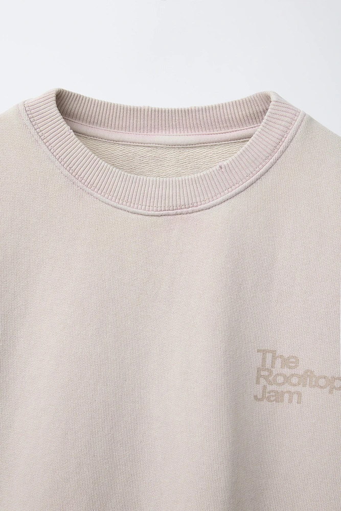 TEXT PRINT SWEATSHIRT
