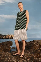 STRIPED RELAXED FIT BERMUDA SHORTS LIMITED EDITION