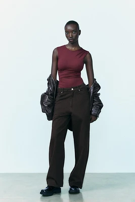 RUCHED POLYAMIDE BODYSUIT