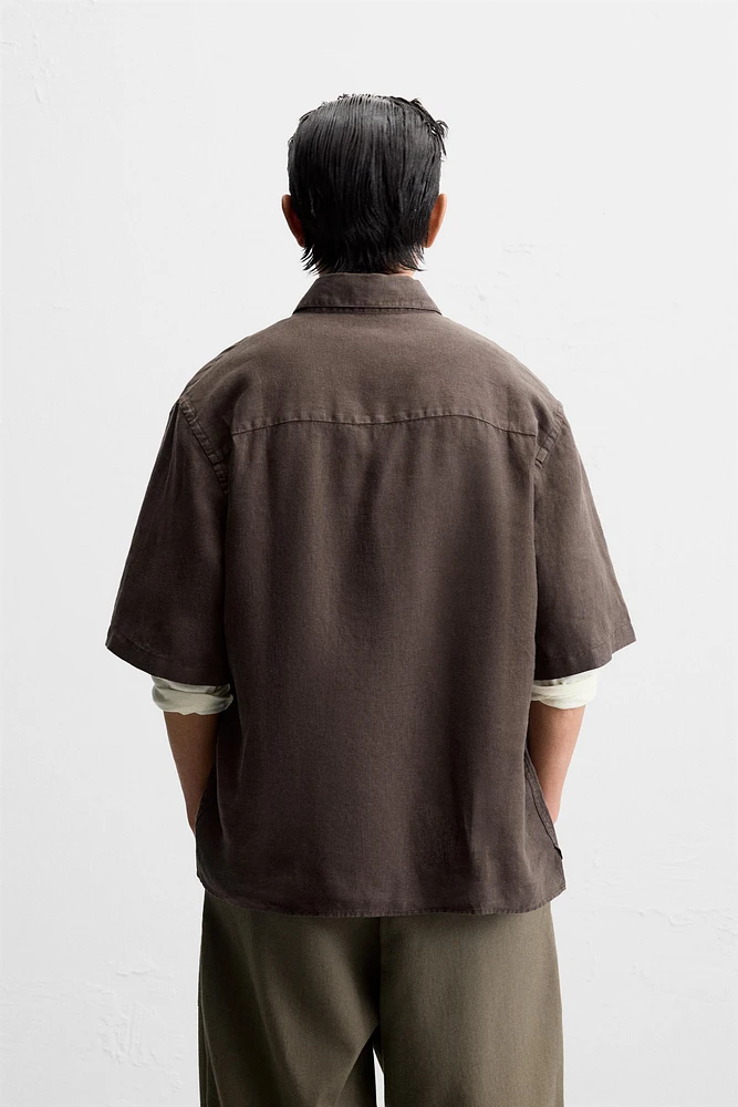 100% WASHED LINEN SHIRT