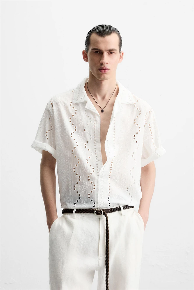 LASER CUT EMBROIDERY SHIRT