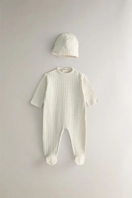 RIBBED NEWBORN BABY SET