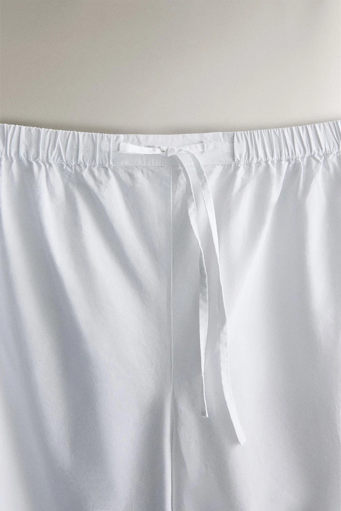 PANTALON COTON BRODERIES
