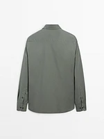 Regular fit 100% cotton twill shirt