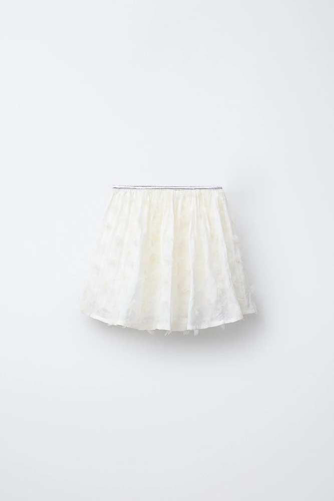 TULLE FLORAL SKORT