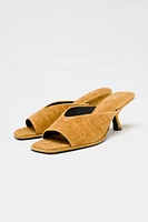 MULES À TALONS EFFET VELOURS
