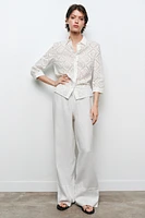 EMBROIDERED EYELET SHIRT ZW COLLECTION