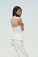 TRF DENIM BANDEAU TOP