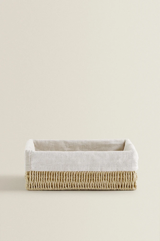 CORBEILLE RECTANGULAIRE TISSU INTÉRIEUR