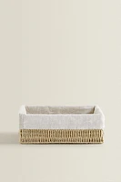 CORBEILLE RECTANGULAIRE TISSU INTÉRIEUR