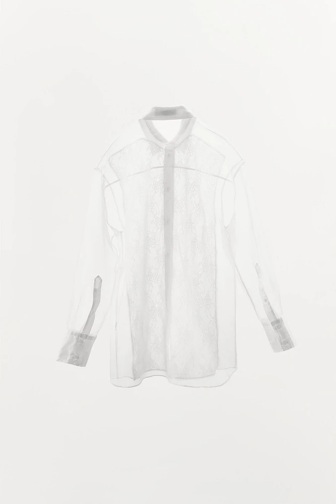 OVERSIZE ORGANZA LACE SHIRT