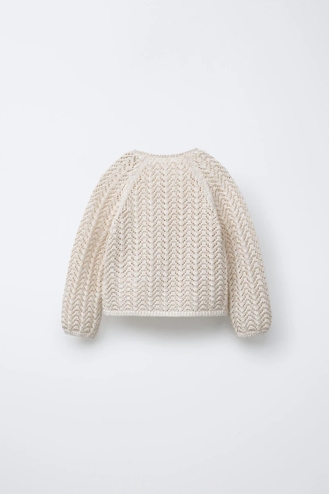 VESTE EN MAILLE TEXTURÉE