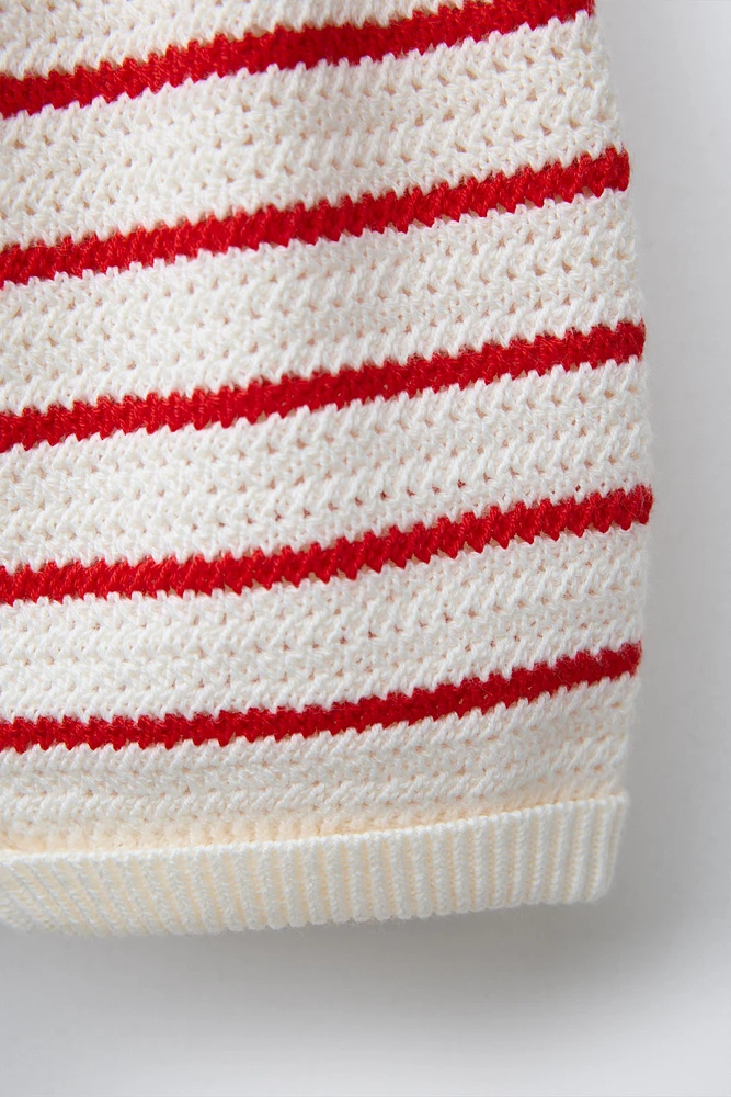 STRIPED KNIT BLOOMERS