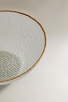 BOL VERRE RECYCLABLE RELIEF LISERÉ DORÉ