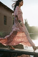 PUFF SLEEVE PRINT DRESS