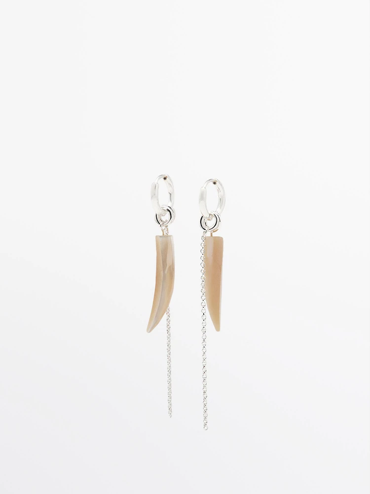 Stone ring earrings
