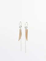 Stone ring earrings