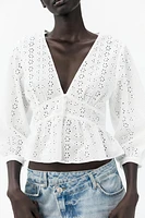 EYELET EMBROIDERY SHIRT