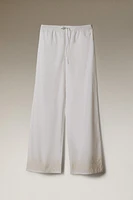 PANTALON COTON BRODERIES