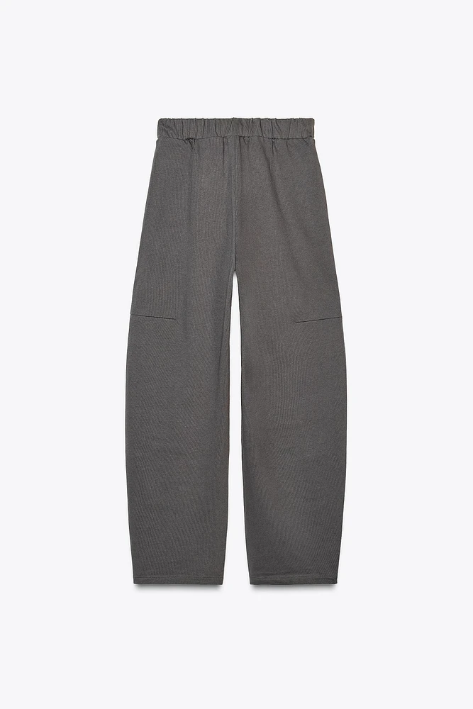 WIDE LEG BELTED PANTS