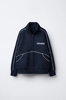 PLUSH SWEATSHIRT WITH TEXT