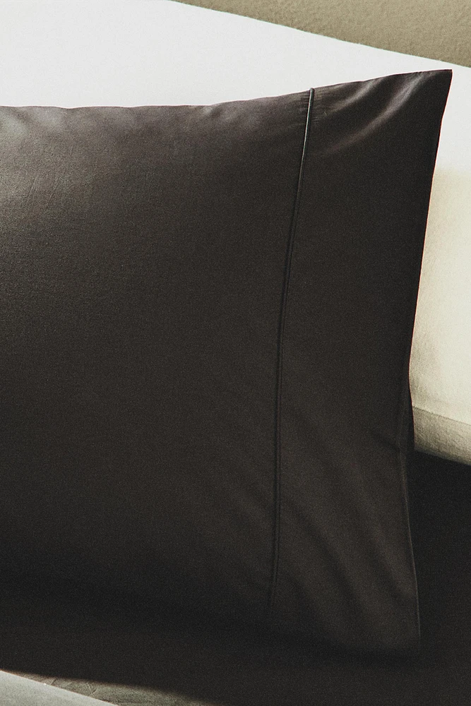 PERCALE COTTON PILLOWCASE ( THREAD COUNT