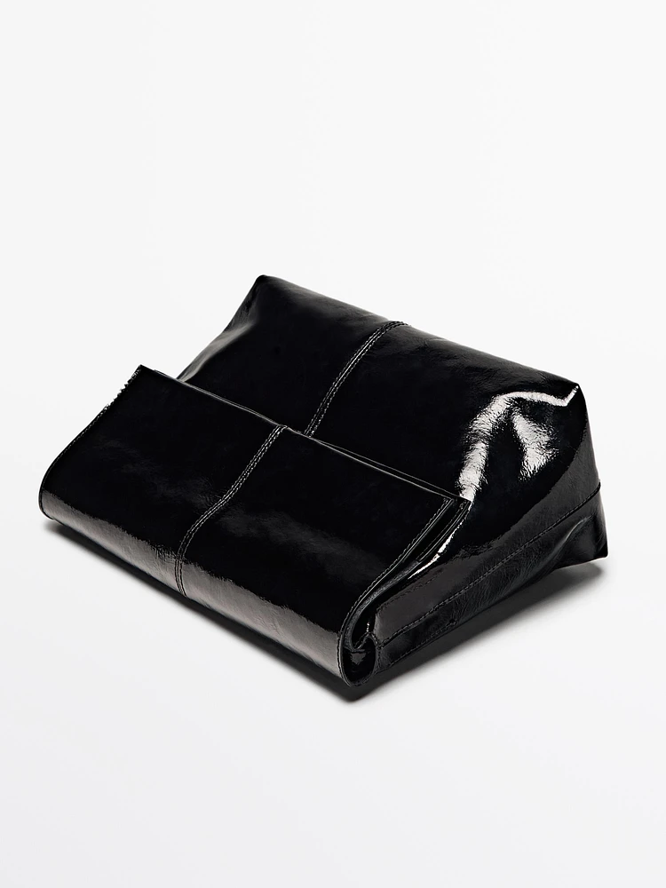 Mini-sac flap nappa craquelé