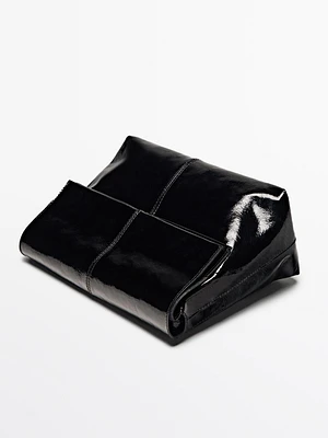 Mini-sac flap nappa craquelé
