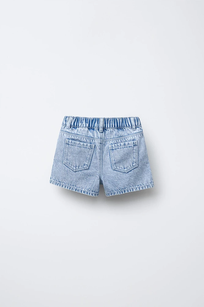 FLORAL DENIM SHORTS
